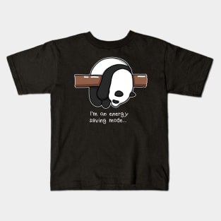 Lazy Panda On Energy Saving Mode Kids T-Shirt